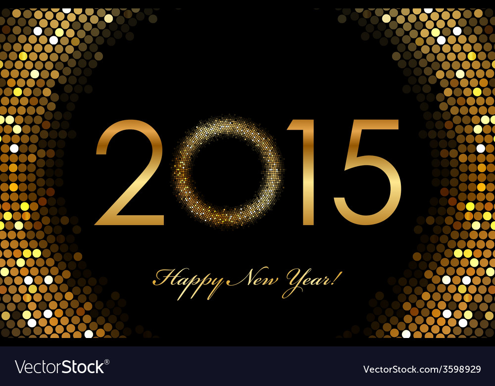2015 happy new year glowing background