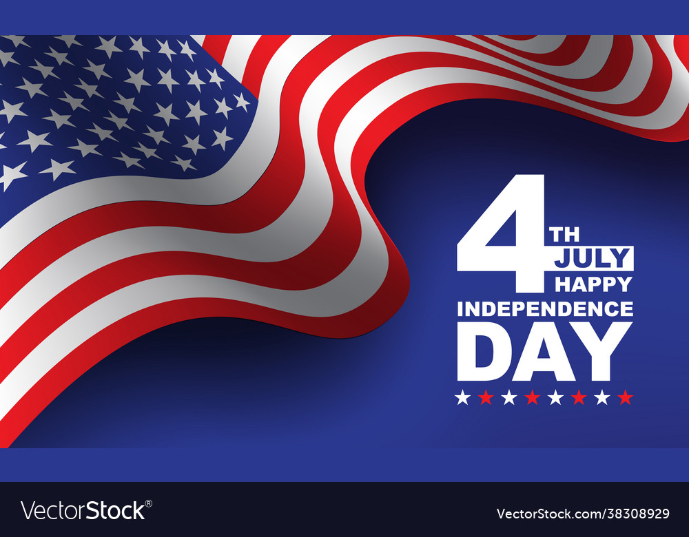 4th July Happy Independence Day Royalty Free Vector Image