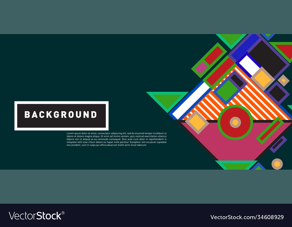 Abstract colorful rectangle background for banner vector image Abstract colorful rectangle background for banner