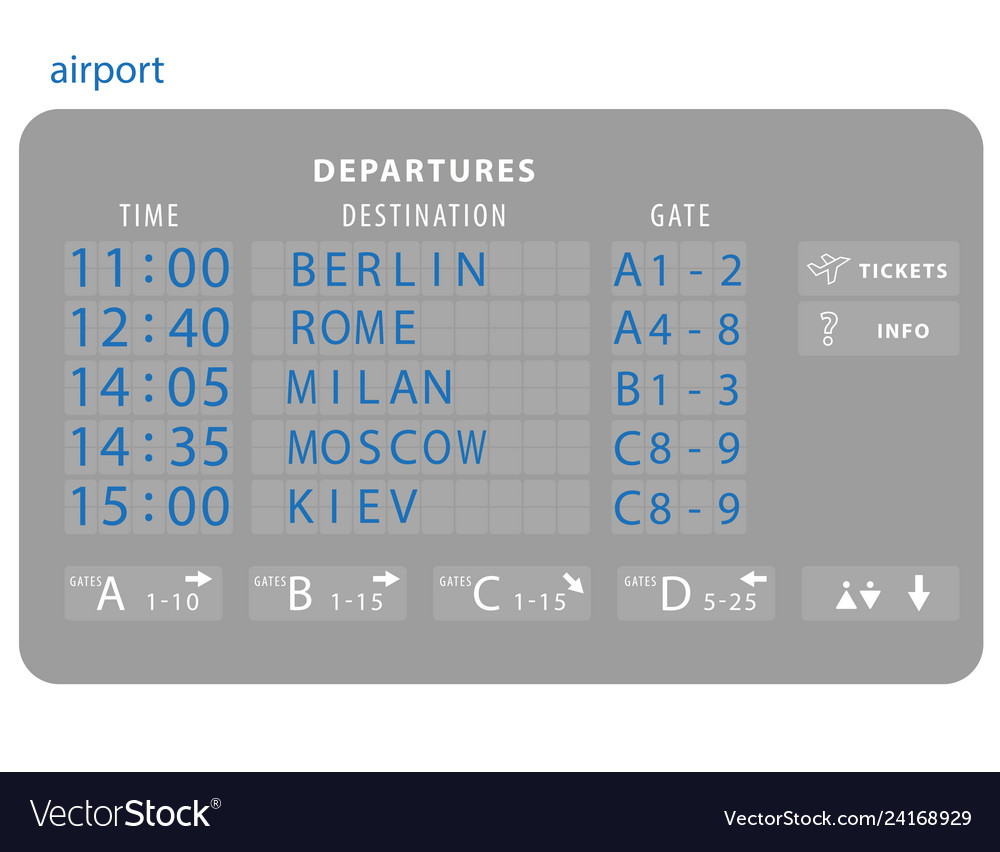 Airport board isolated mechanical flip