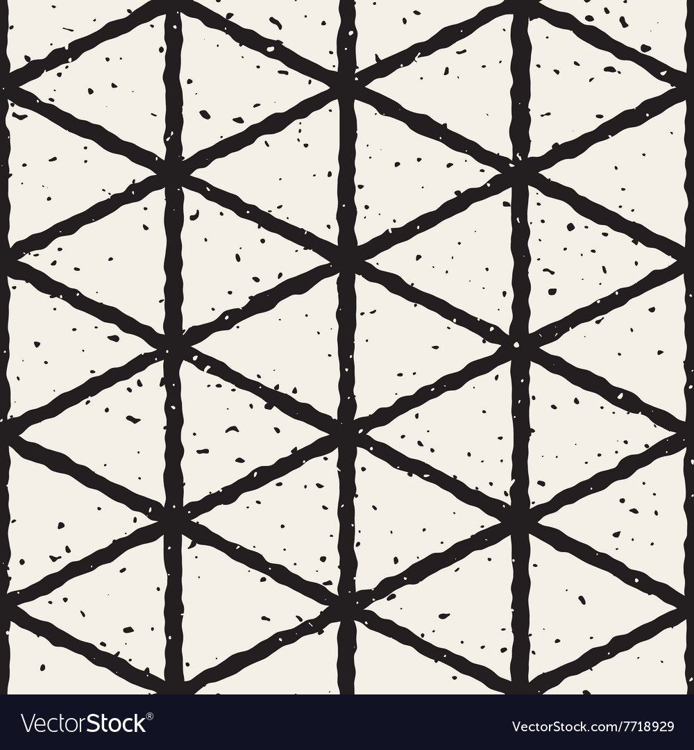 Black and White Triangle Grid Pattern
