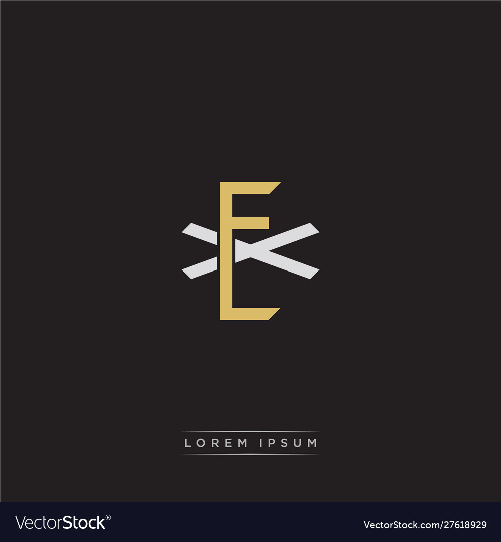 Ex initial letter overlapping interlock logo Vector Image Ex initial letter overlapping interlock logo