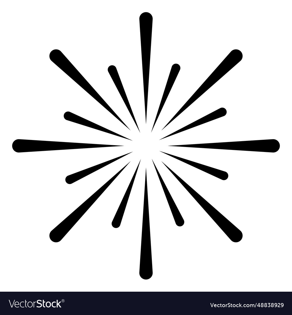 Firework stroke lines vector image Firework stroke lines