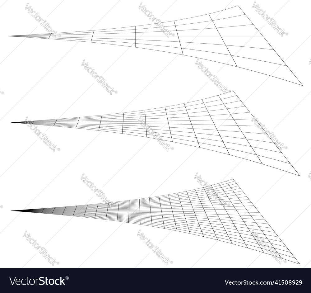 Graticule grid mesh plane with deform distortion vector image Graticule grid mesh plane with deform distortion