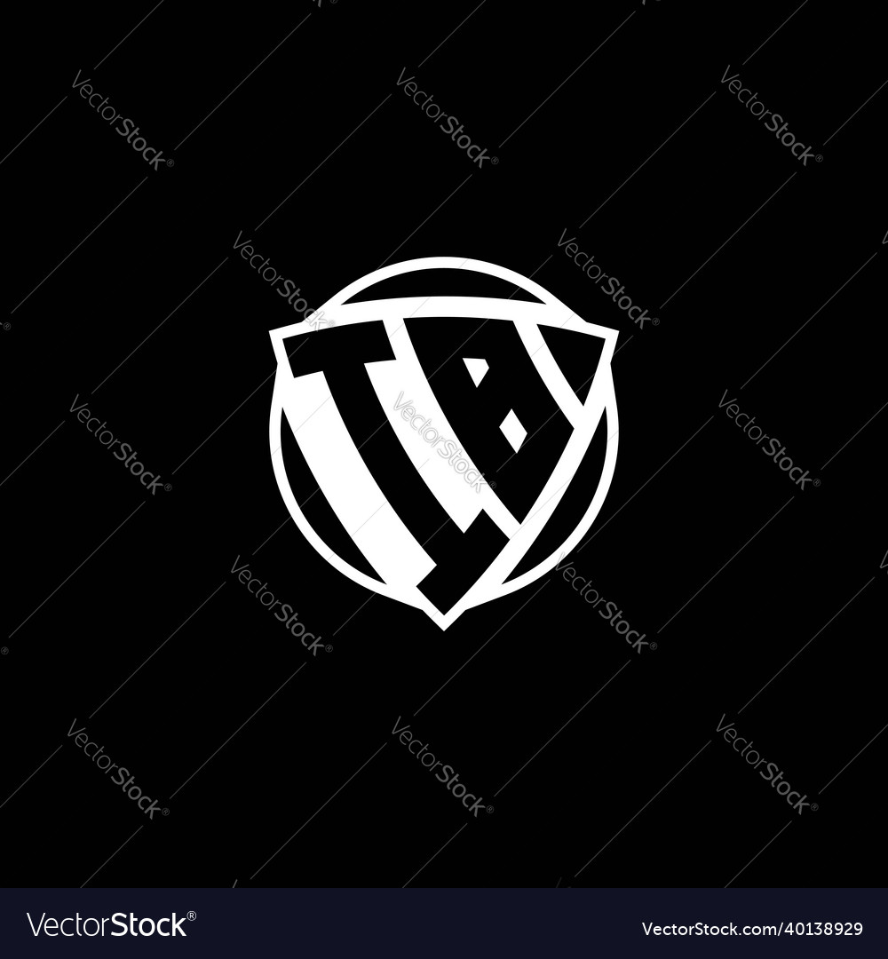 Ib logo monogram triangle shield and circle shape