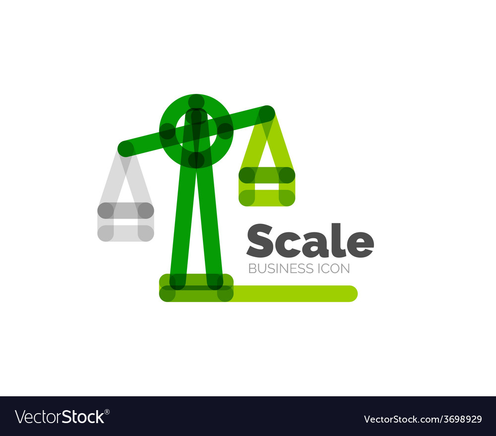Line minimal design logo scale