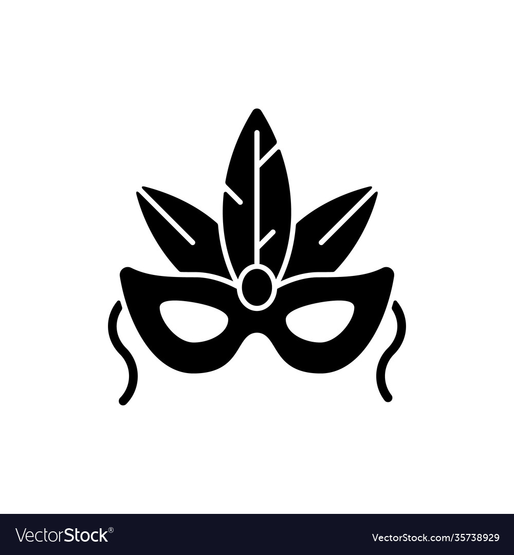 Masks black glyph icon