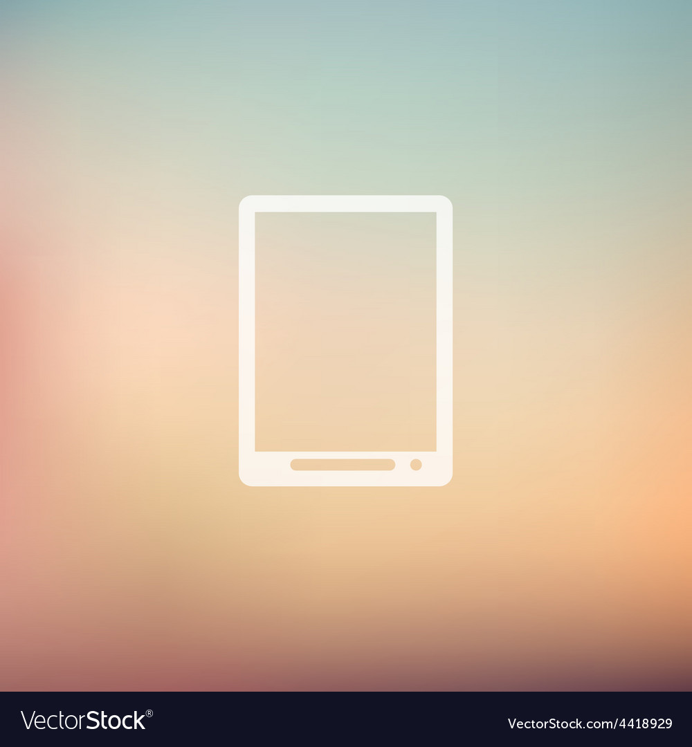 Modern tablet in flat style icon