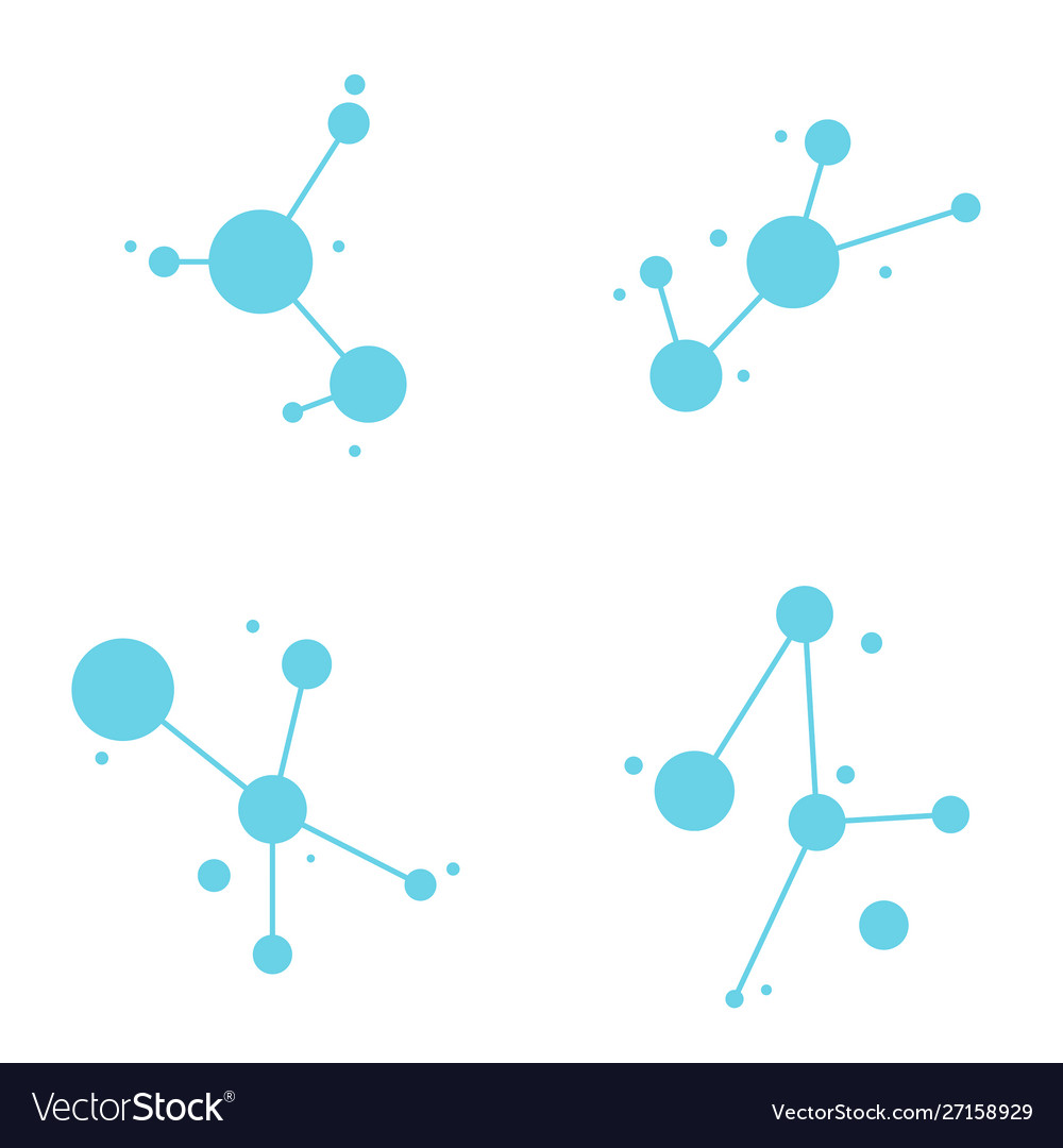 Molecule logo template Royalty Free Vector Image