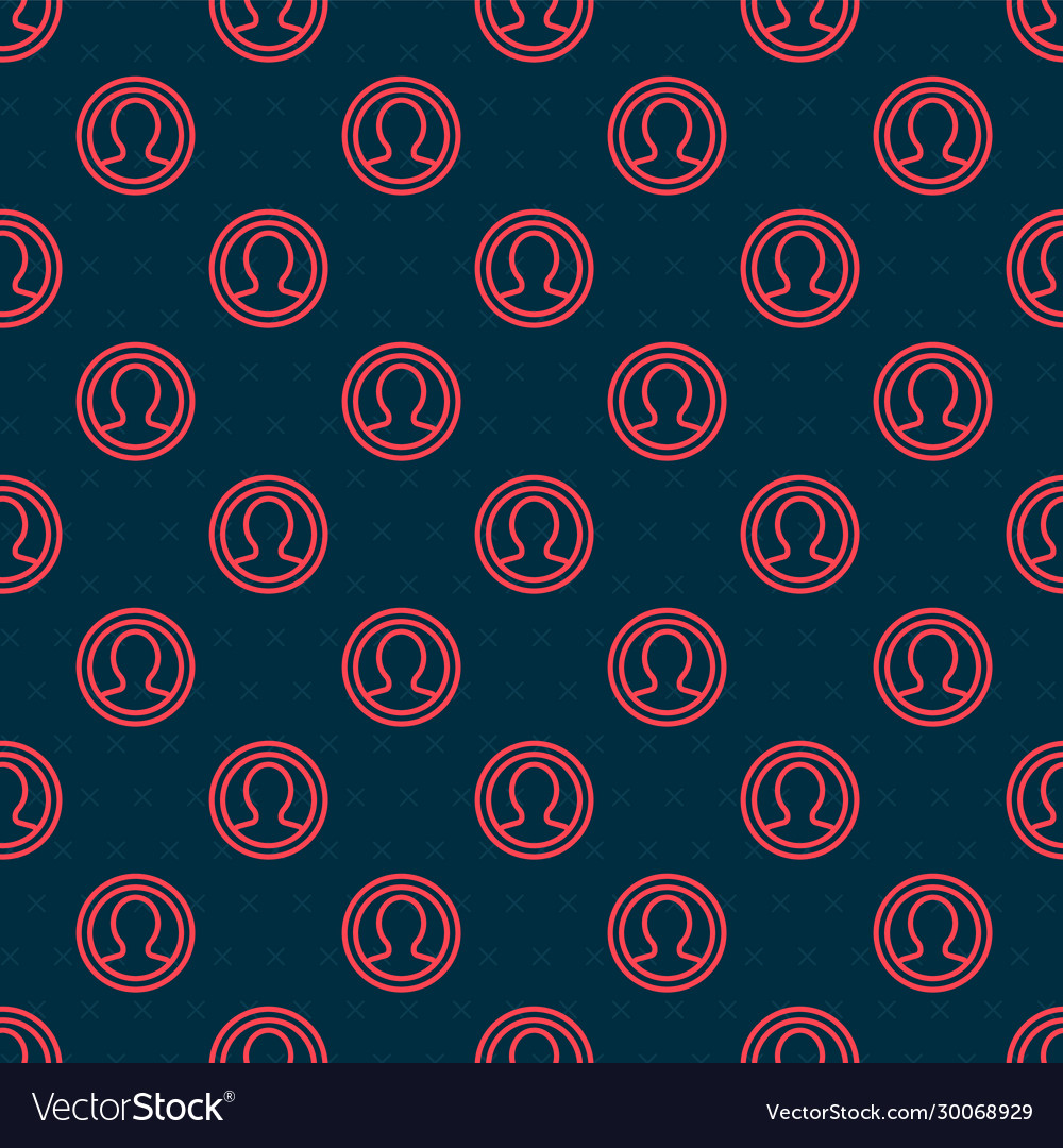 Red line create account screen icon isolated vector image Red line create account screen icon isolated