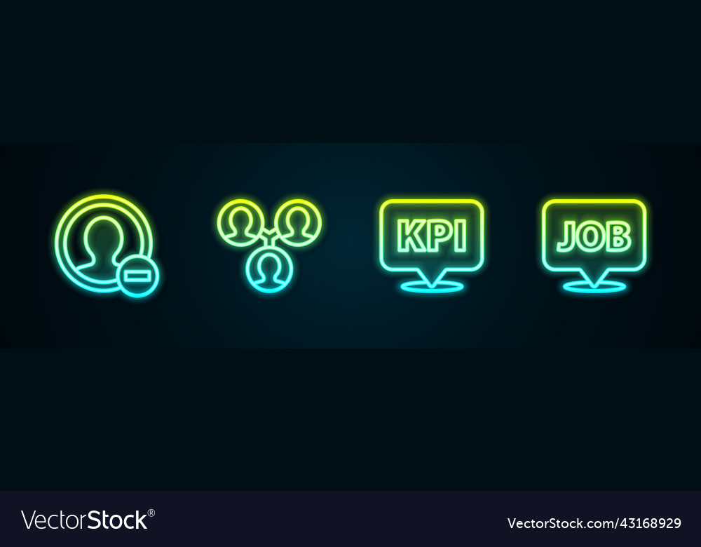Set line create account screen project team base vector image Set line create account screen project team base