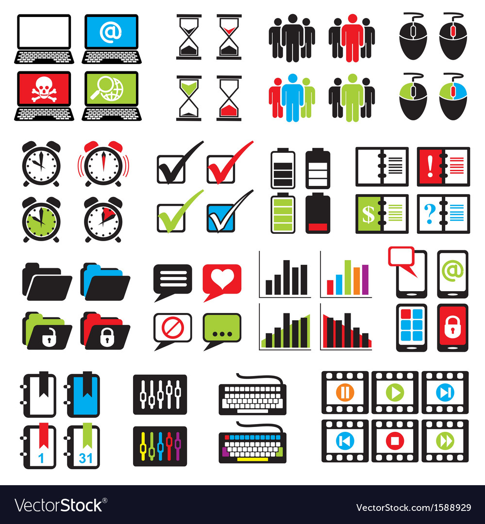 Set web computer icons