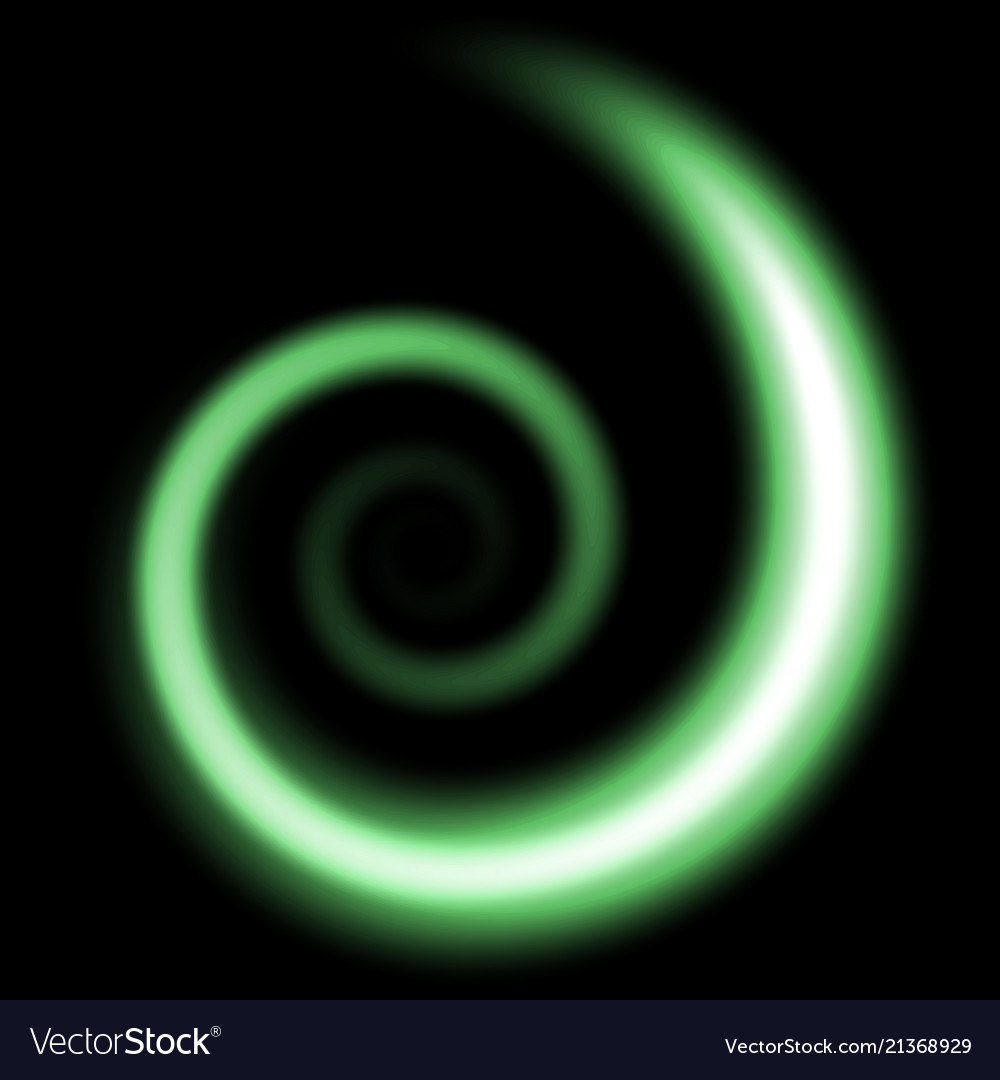 Spiral of light green color Royalty Free Vector Image