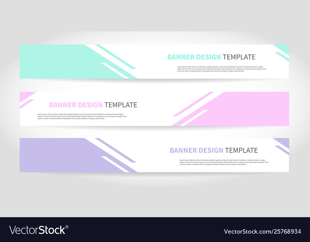 Banners design or headers web template with Vector Image