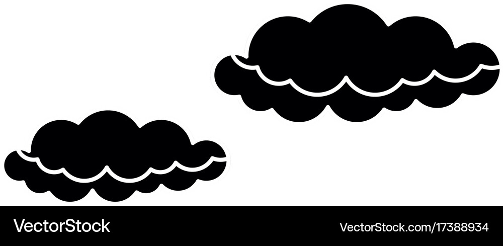 Clouds sky isolated icon Royalty Free Vector Image