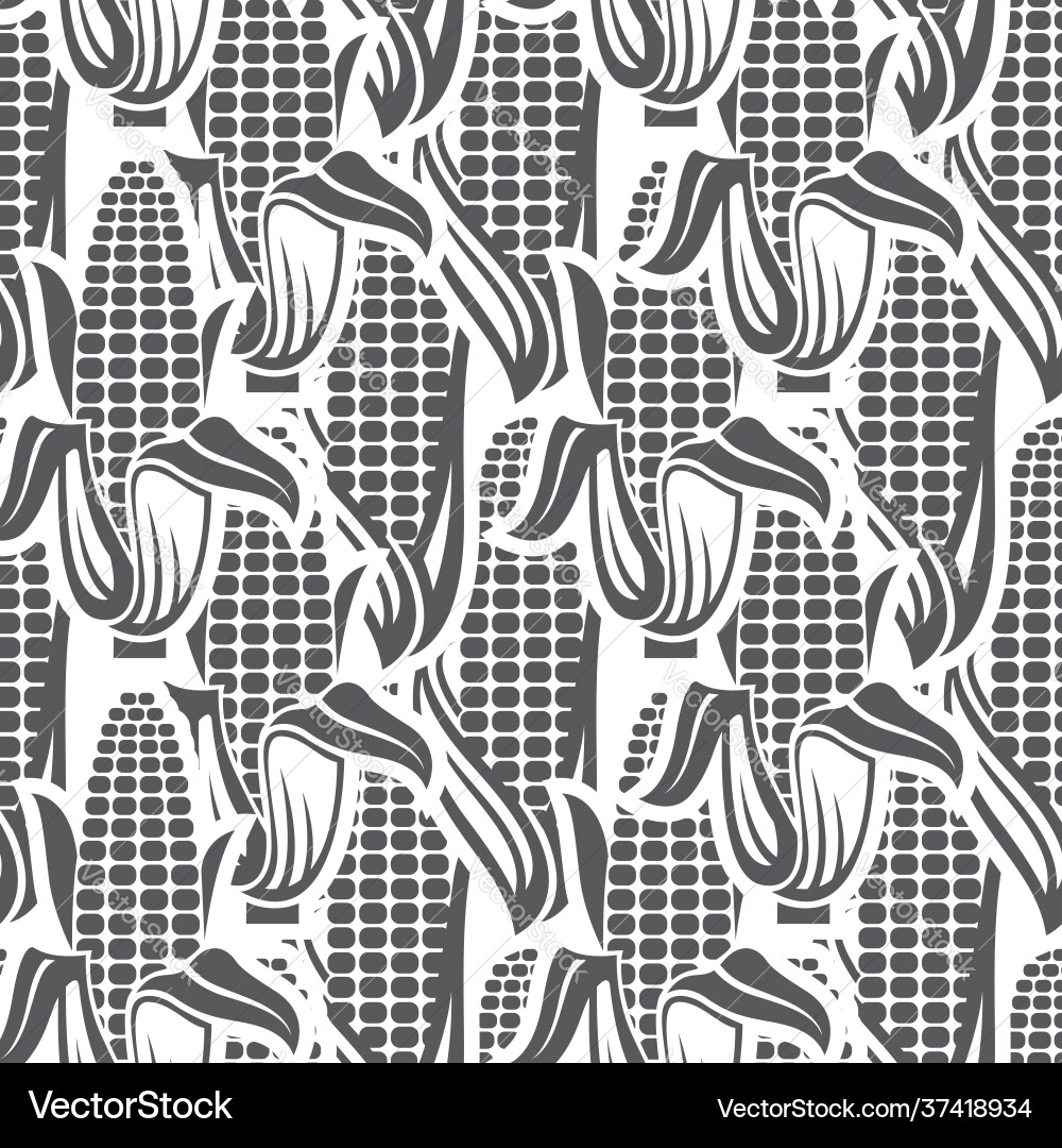 Corn seamless pattern Royalty Free Vector Image