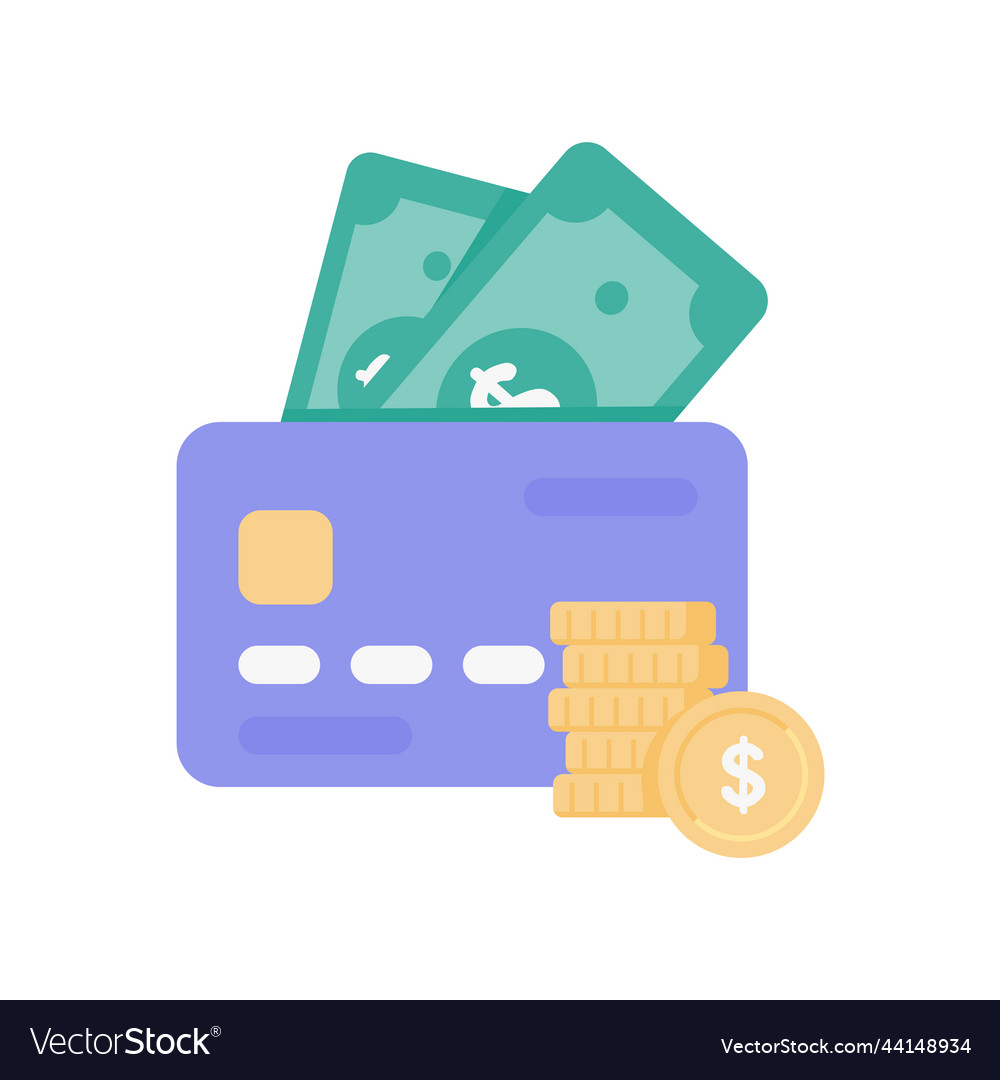 credit-card-for-cash-withdrawal-and-payment-vector-image