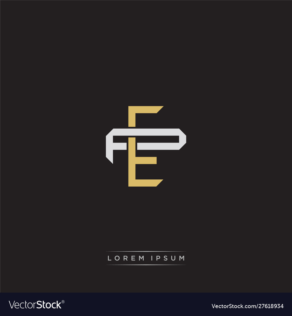 Ep initial letter overlapping interlock logo