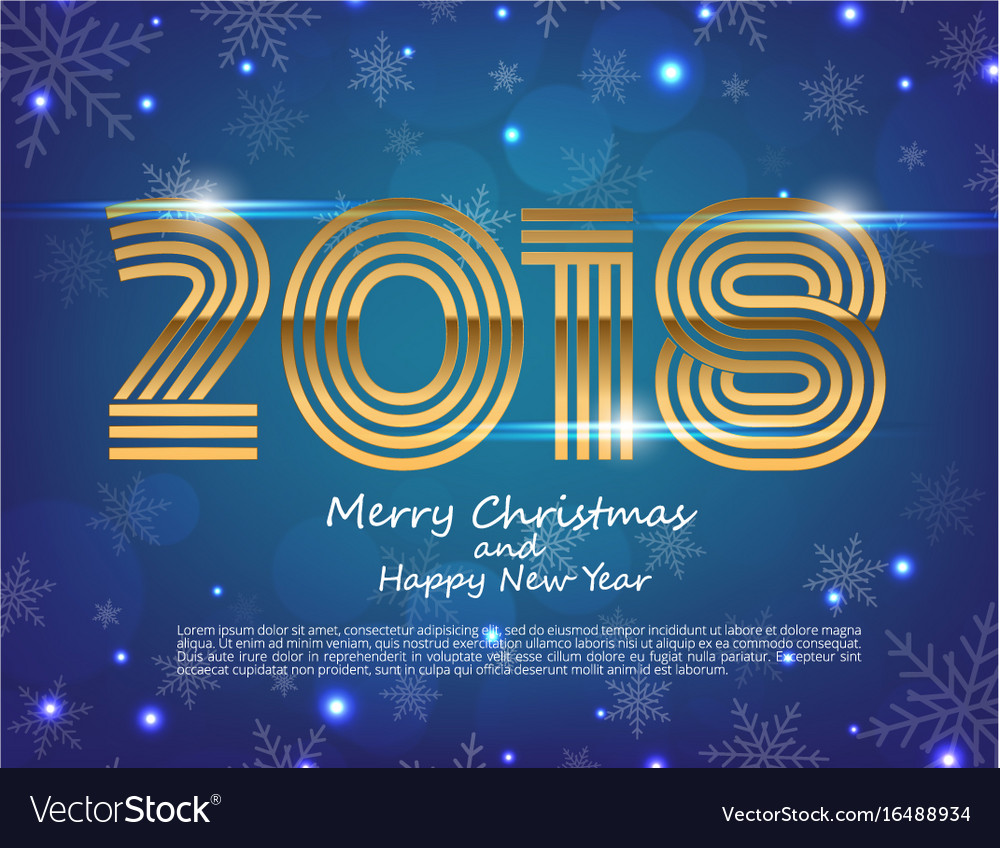 Golden New Year Snowflake Text