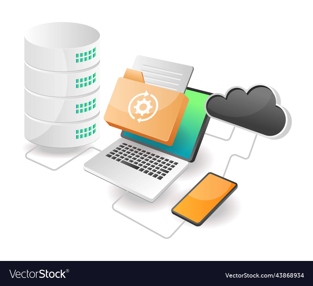 Isometric concept application process of sending