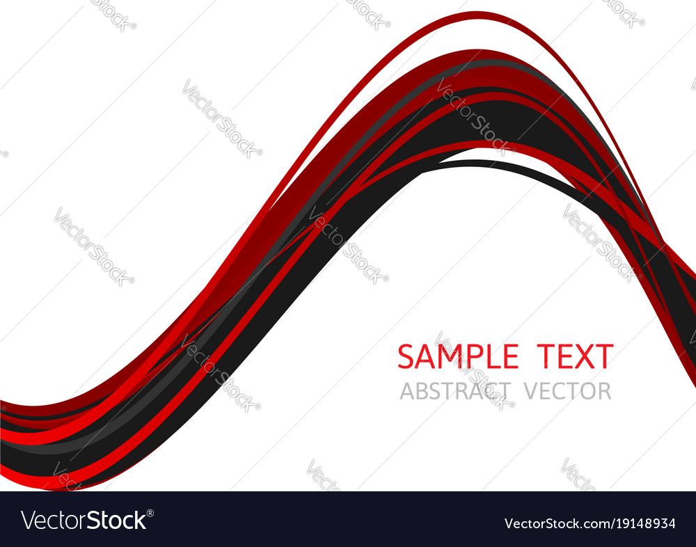 Line wave red and black color abstract background