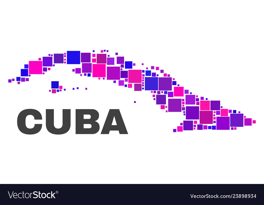 Mosaic cuba map of square elements