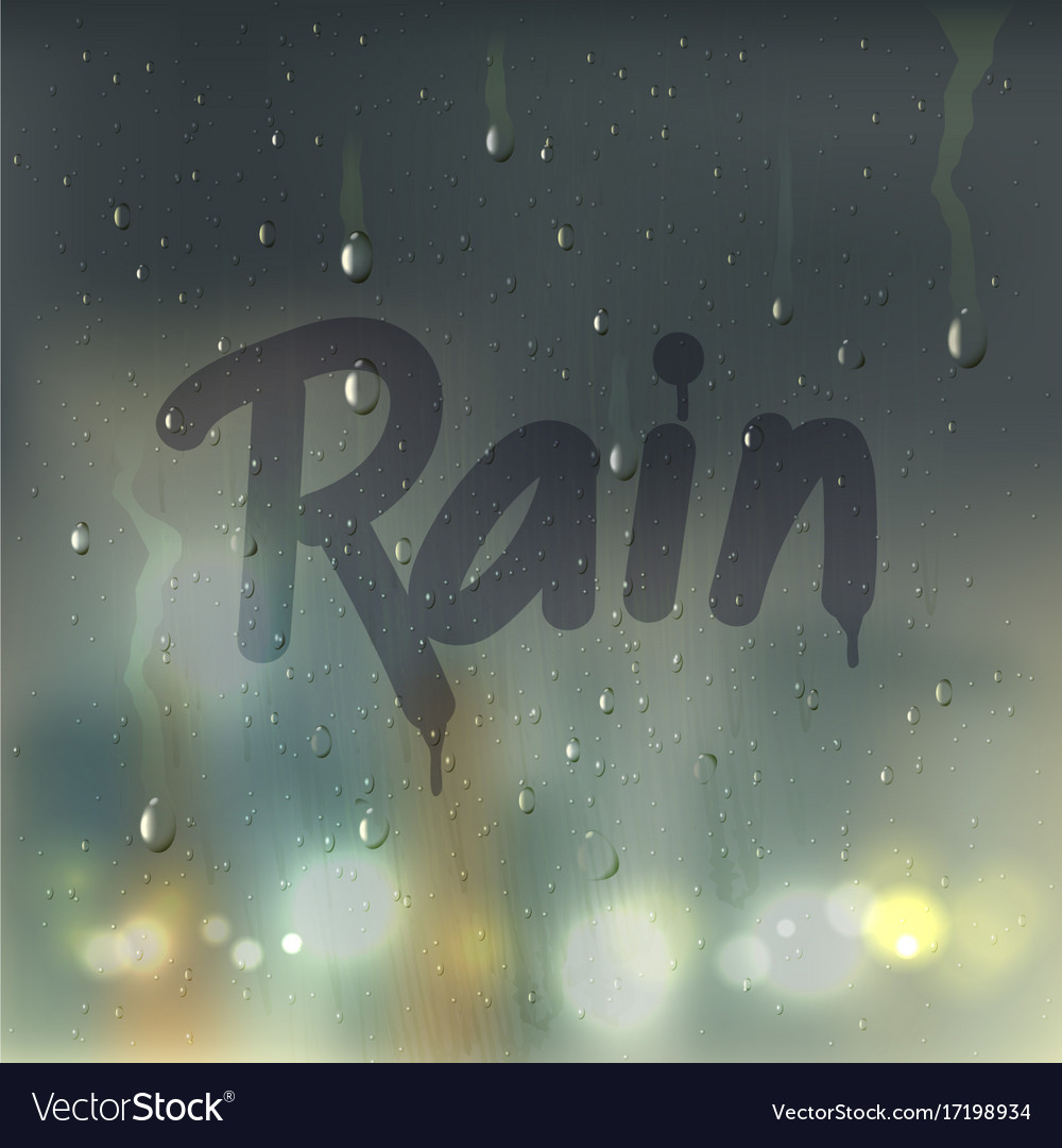 rain-word-on-misted-glass-composition-royalty-free-vector