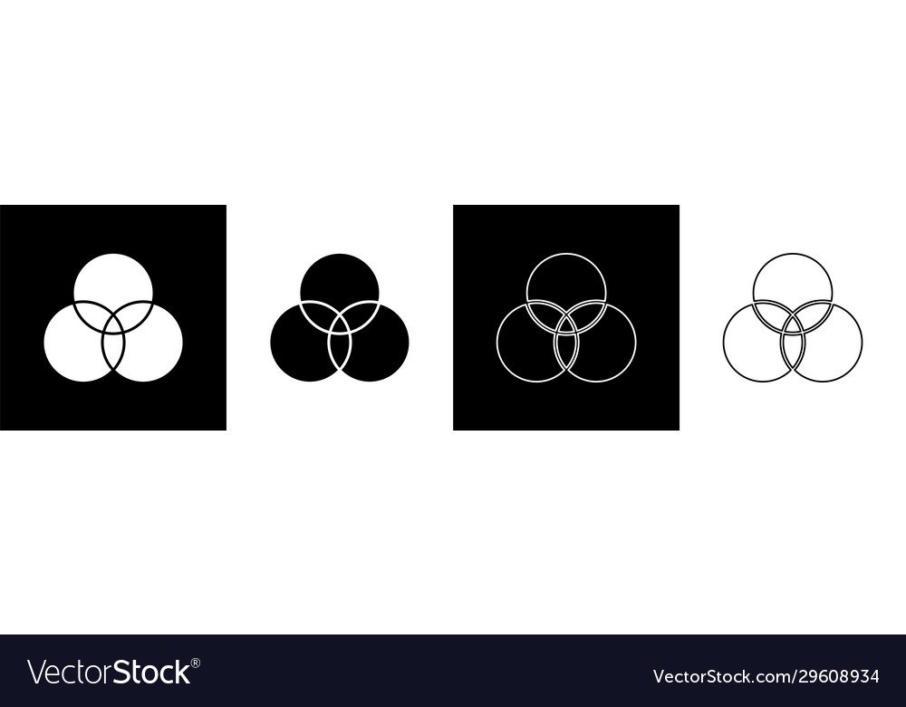 Set rgb and cmyk color mixing icon isolated Vector Image Set rgb and cmyk color mixing icon isolated
