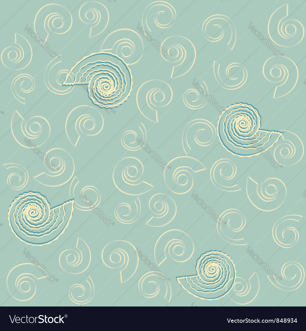 Shell Spiral Seamless Pattern