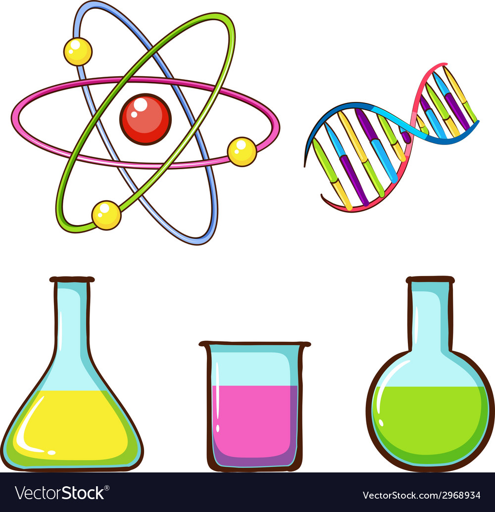 Simple coloured sketches of lab samples