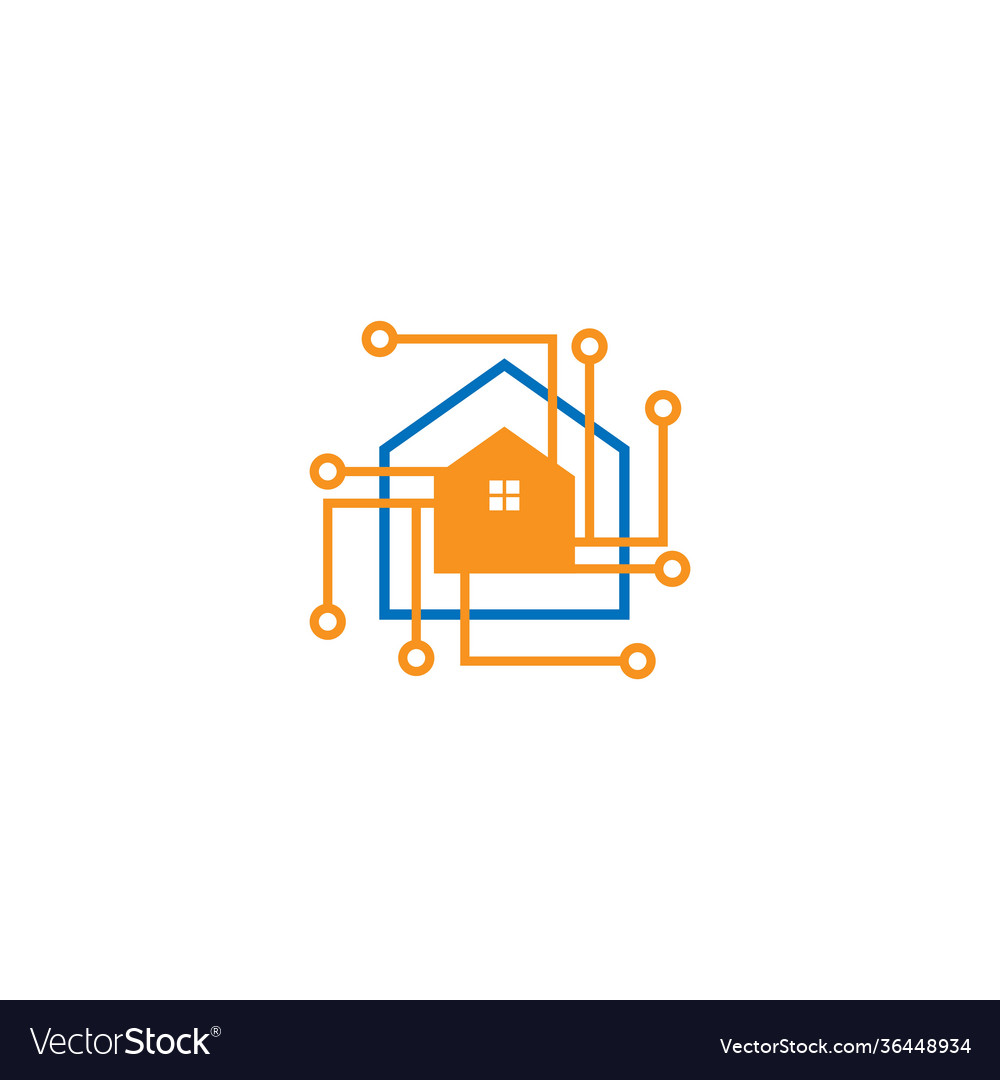 Smart home logo icon design concept template