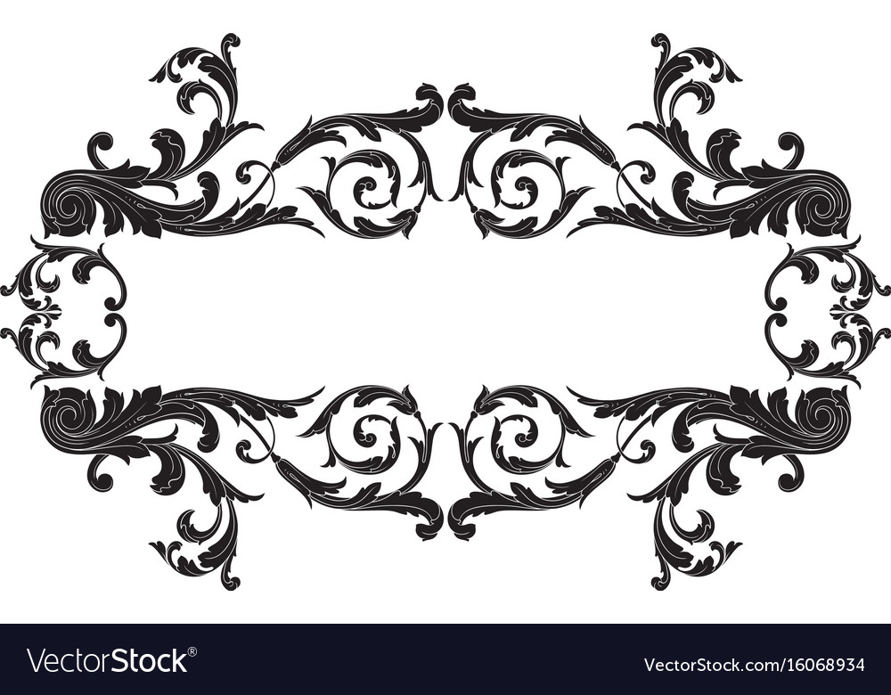 Vintage baroque ornament element