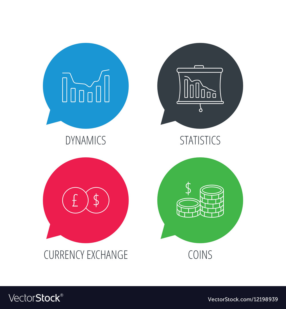 Banking cash money and statistics icons