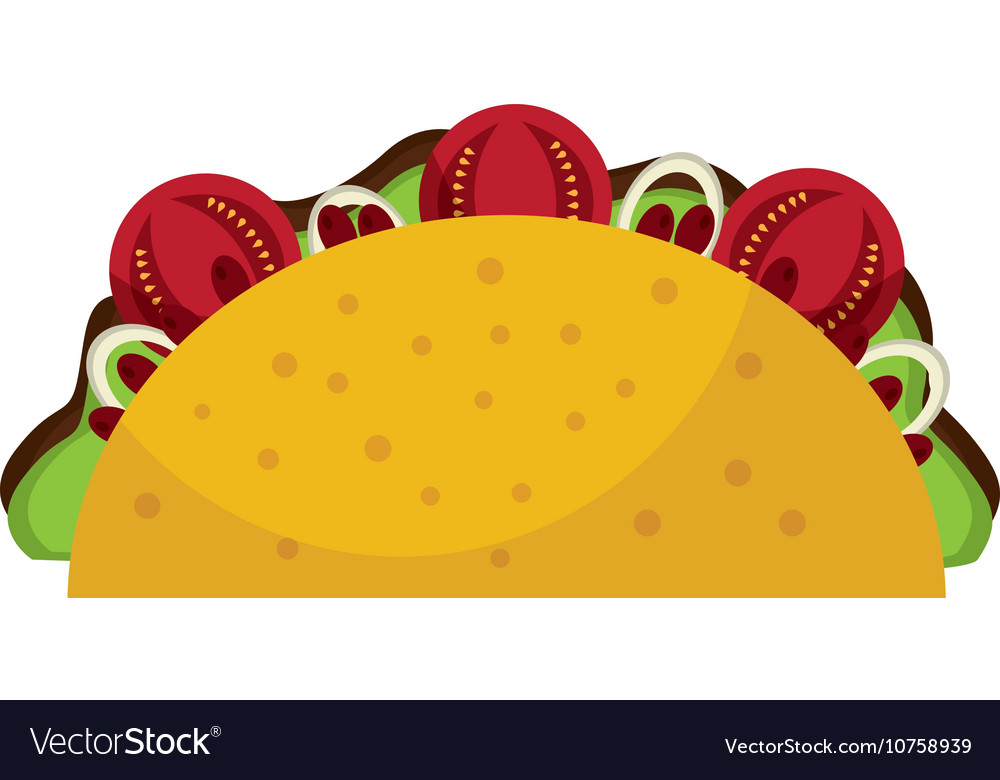 Delicious mexican burrito fast food icon Vector Image