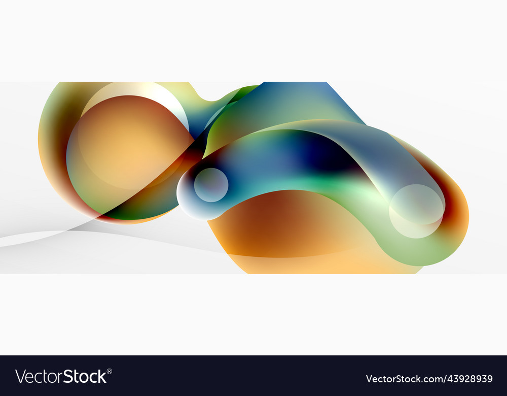 Fluid abstract background round shapes and circle vector image Fluid abstract background round shapes and circle