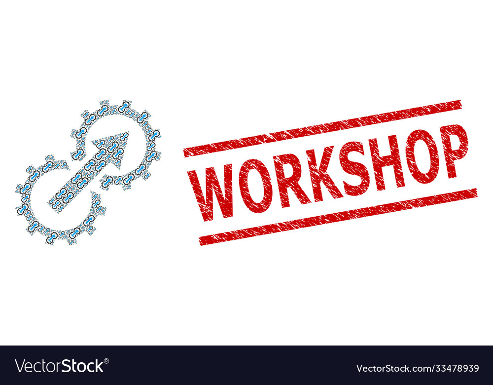 Gear integration recursive mosaic vector image Gear integration recursive mosaic