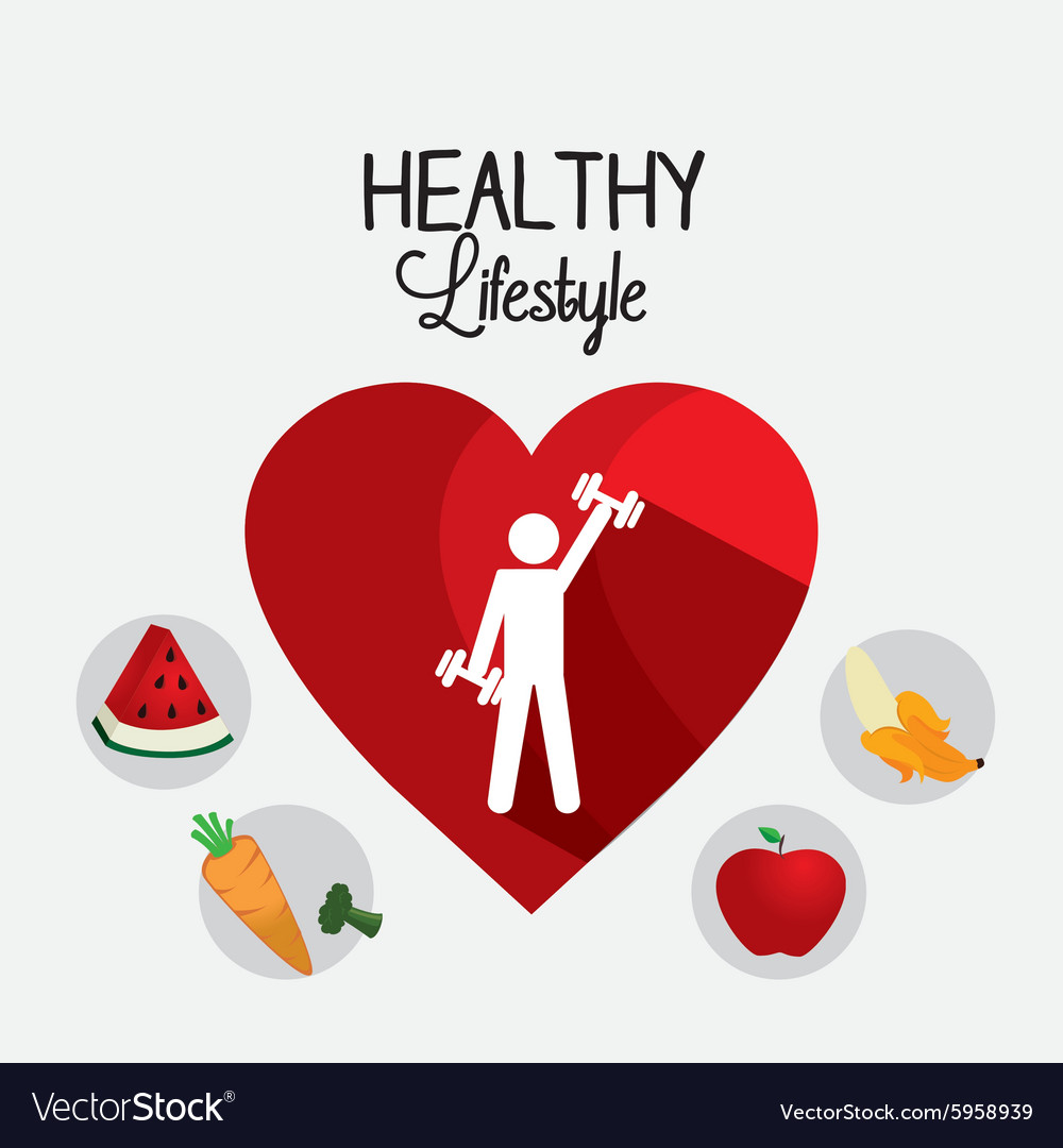 Healthy lifestyle design Royalty Free Vector Image