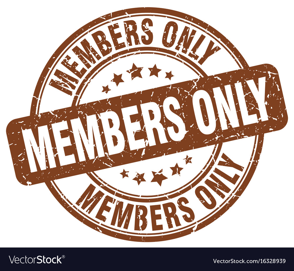 Members only Royalty Free Vector Image - VectorStock