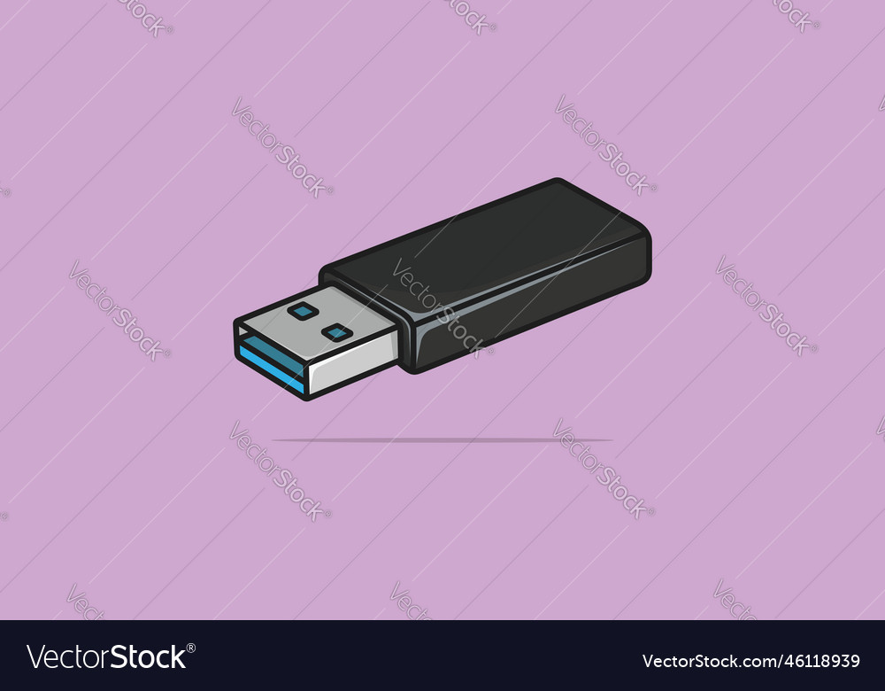 Modern memory card usb device vector image Modern memory card usb device