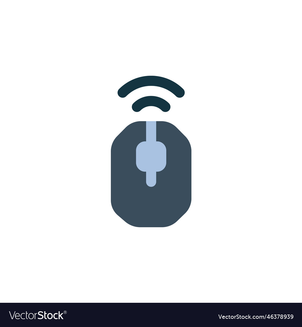 Mouse wireless icon computer component flat vector image Mouse wireless icon computer component flat