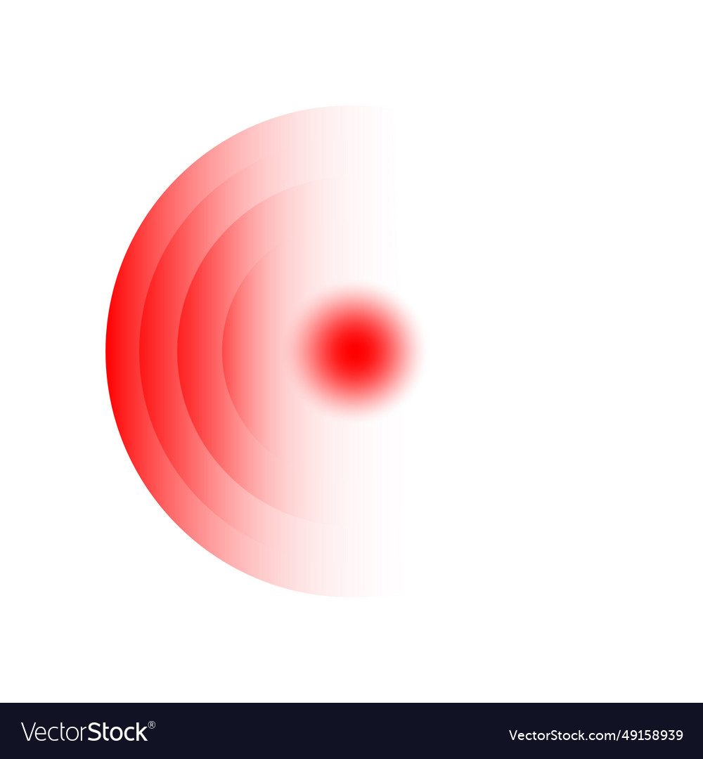 Schmerzkreis rote Ikone für medizinische Schmerzmittel