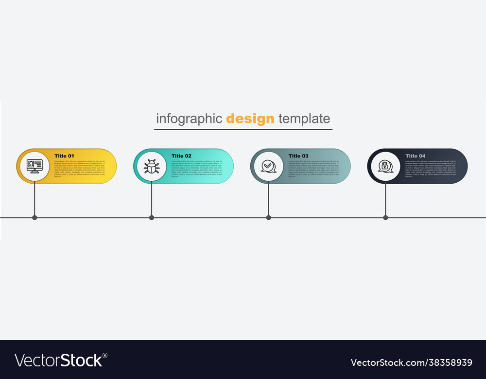Set line cyber security check mark in speech vector image Set line cyber security check mark in speech