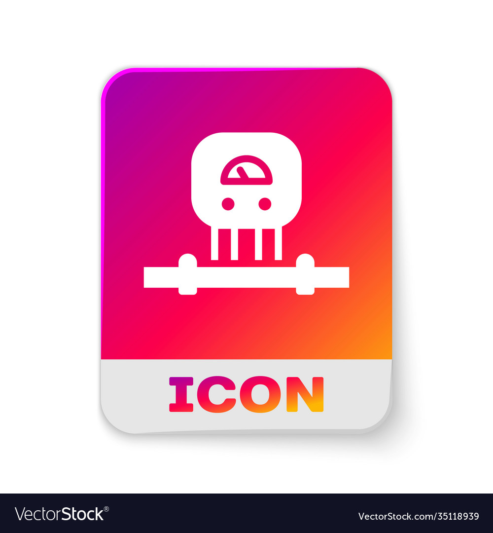 White smart sensor system icon isolated on Vector Image White smart sensor system icon isolated on