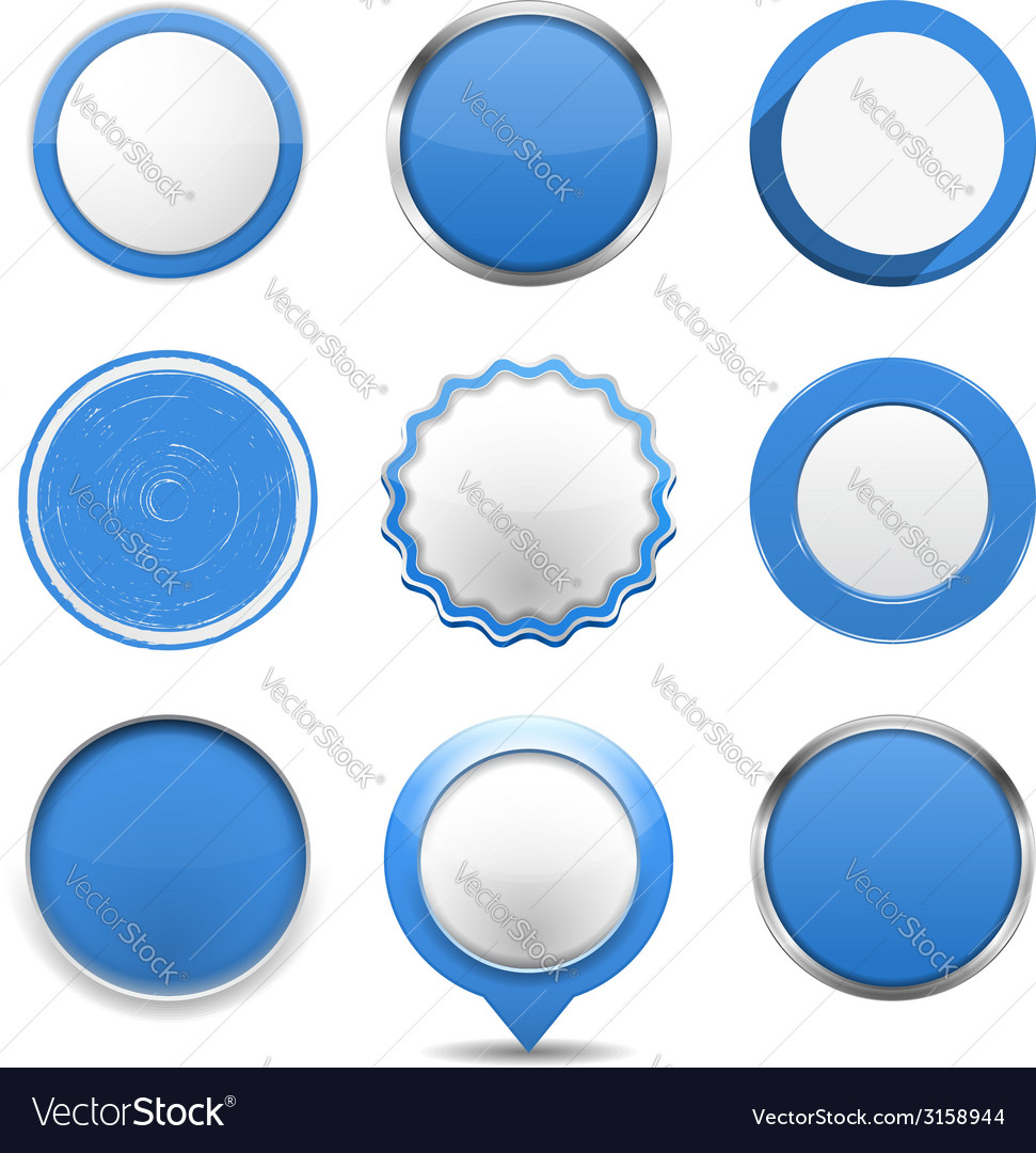 Blue round buttons