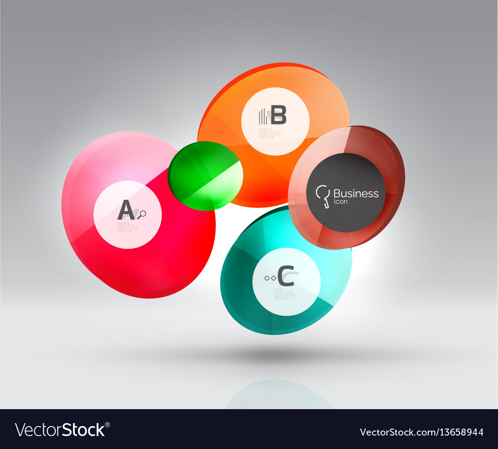 Circle modern business infographics design vector image Circle modern business infographics design