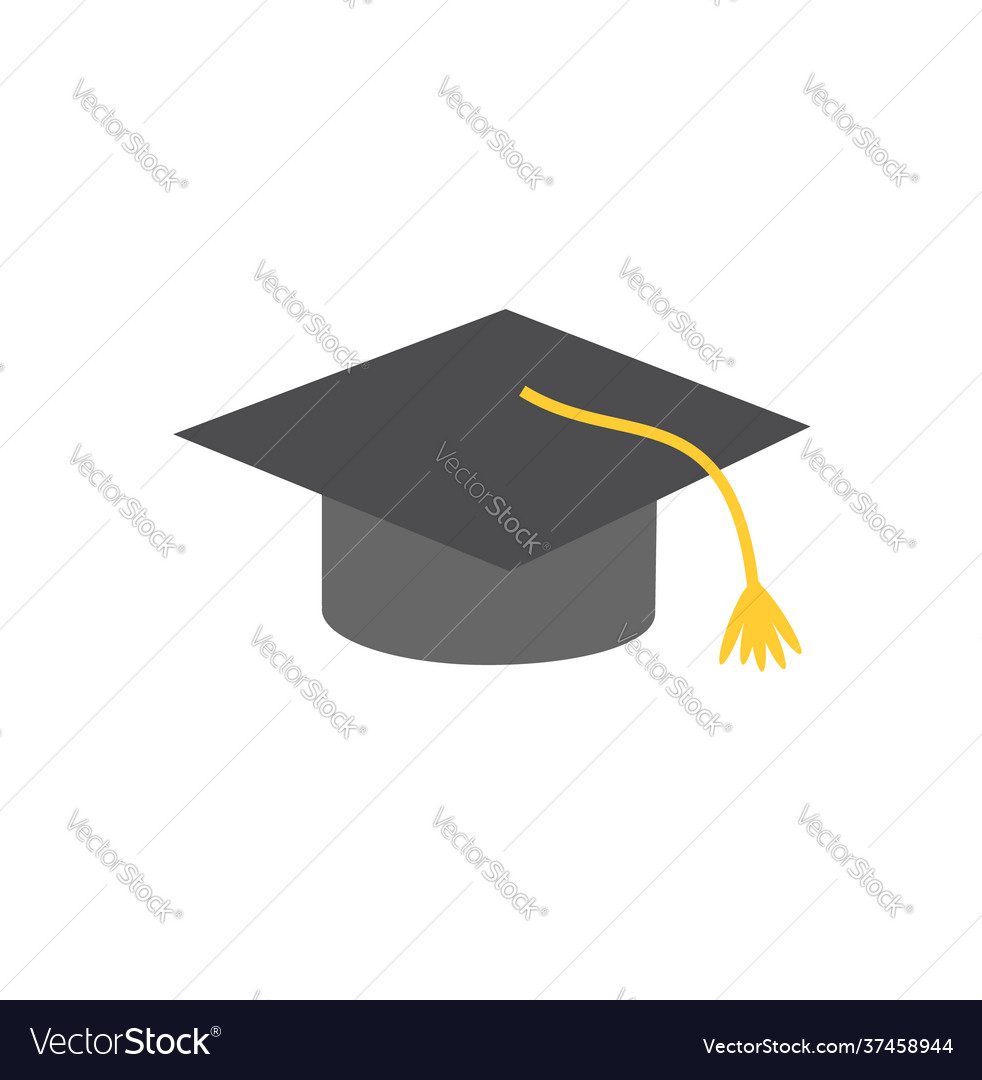 Classic graduation hat icon isolated clip