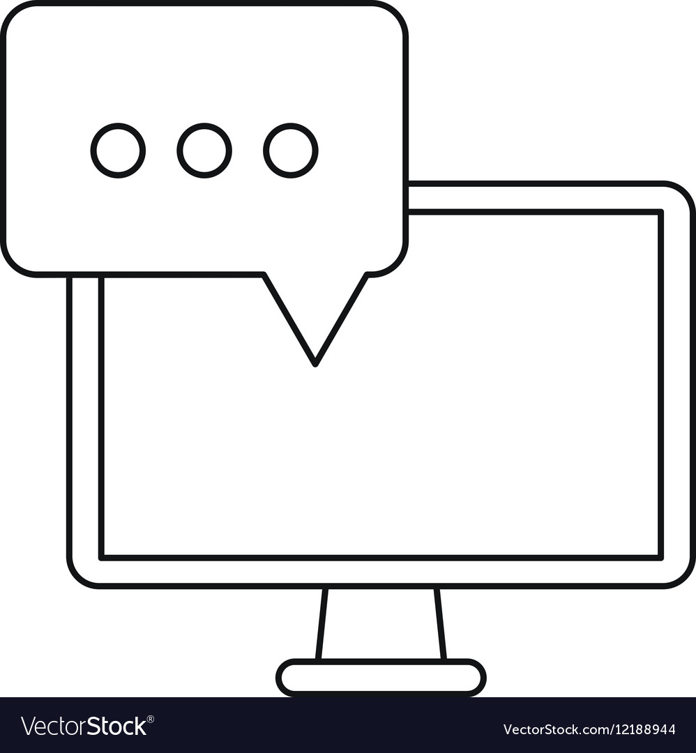Computer communication message bubble speak