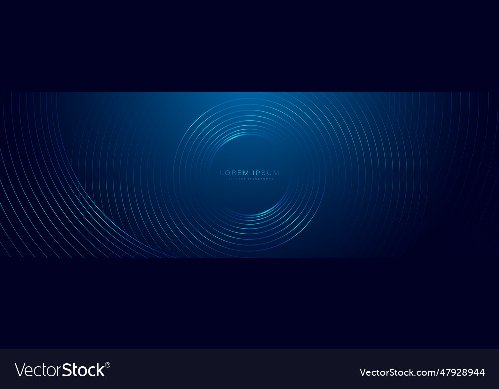 Dark blue abstract background with glowing Vector Image