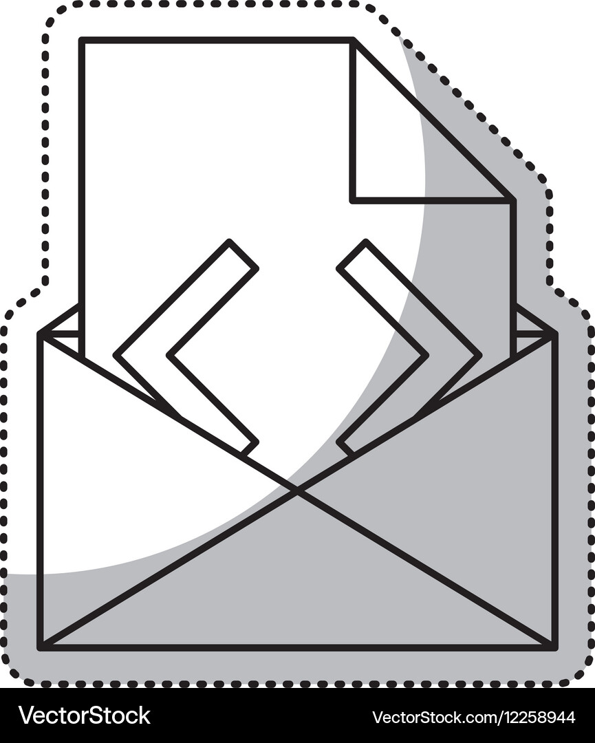 Envelope mail flat icon Royalty Free Vector Image