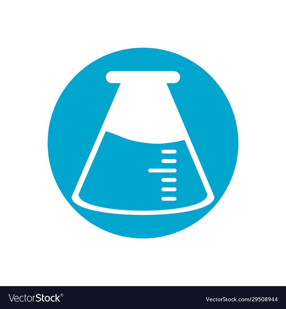 Glass flask block style icon